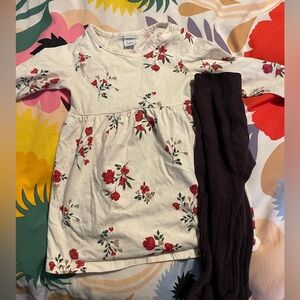 Old Navy 12-18 month dress and tights